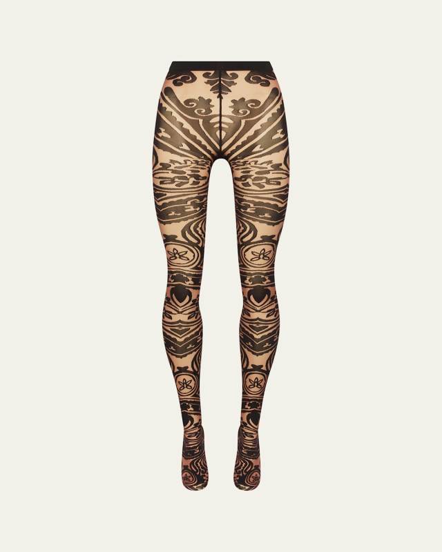 Etro Tattoo-Effect Tights